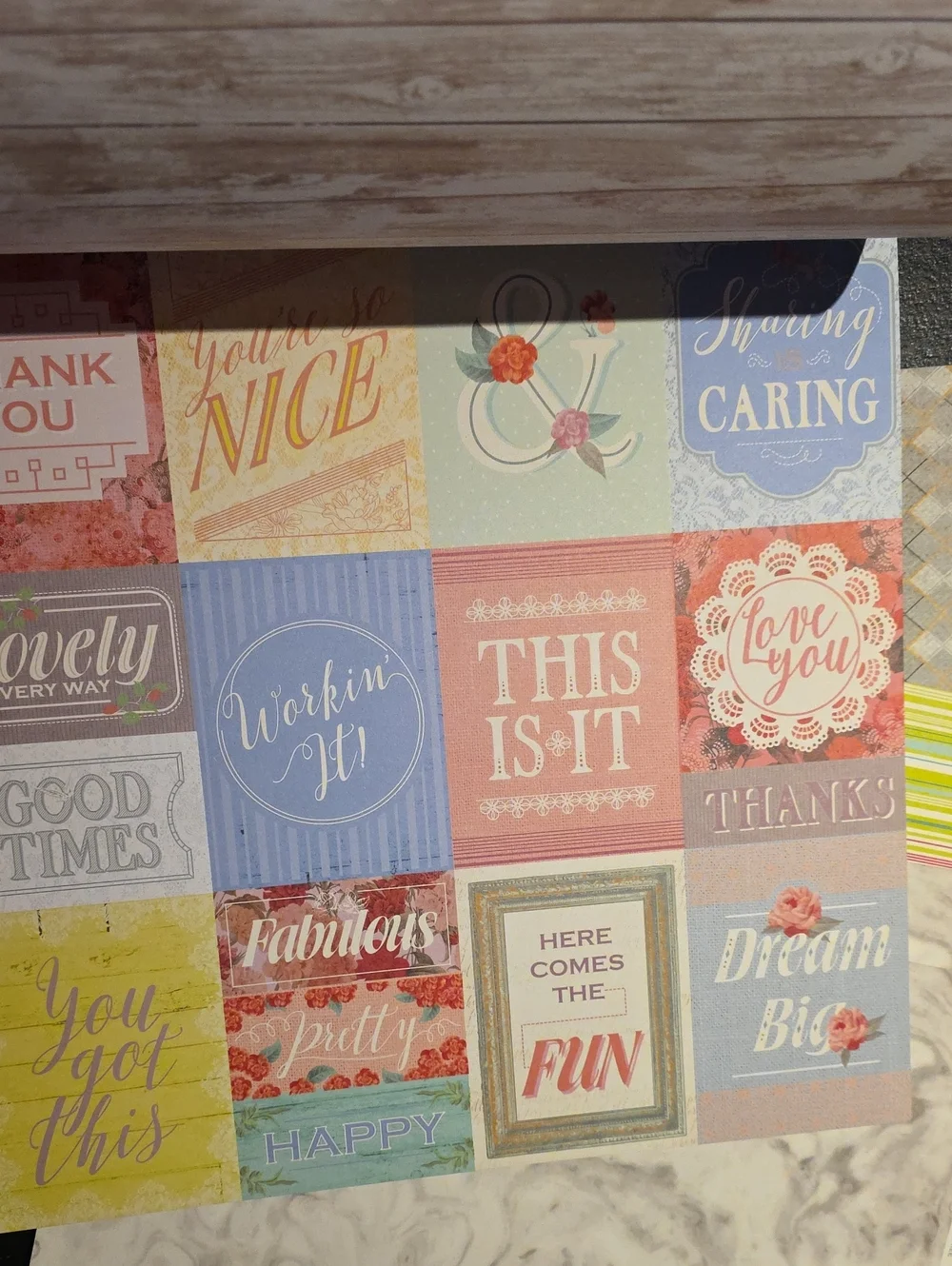 Photoplay Floral and Damask Scrapbook Paper Pack - Yellow & Gray